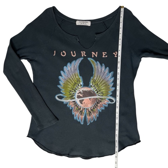 Free People for Daydreamer Journey Gray Waffle Long Sleeve Top Size XS - Picture 6 of 8